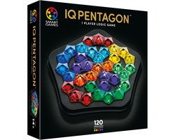 SmartGames IQ Pentagon Deluxe - IQ Deluxe Logisch Denkspel & Premium Breinbreker - Geometrische Puzzel met 120 Opdrachten - Luxe Vijfhoek Puzzel - Solospel voor Tieners en Volwassenen - Vanaf 14 Jaar