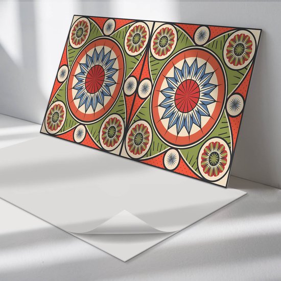 Decoratie Sticker Tegels - Tropical Summer - 15x15 cm - 15 Decoratie Sticker Tegels - Tropical Summer - 15x15 cm - 15