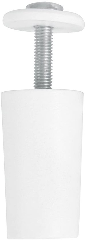 APACALI 20 stuks rolluikstoppers, wit, rolluikstopper 40 mm, aanslagstopper voor rolluiken 40 mm, rolluikstopper met schroef en schijf, geschikt voor rolluikpantserlamellen