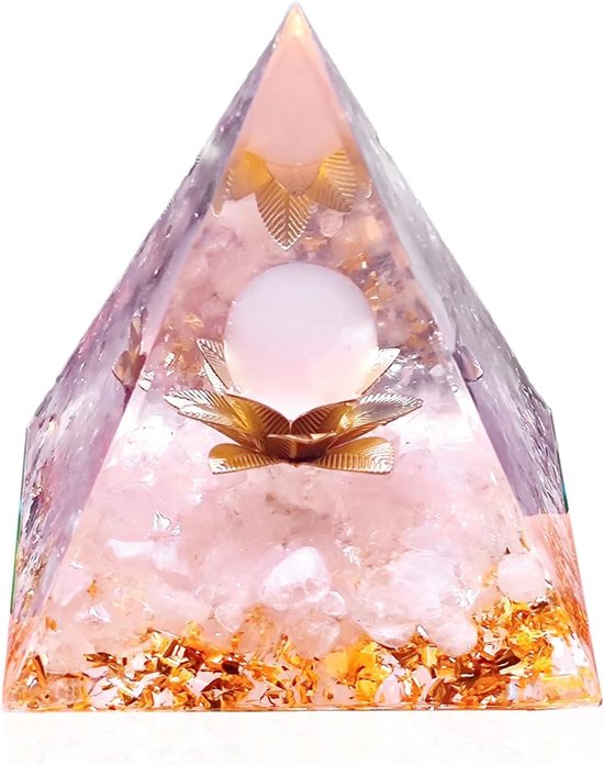 Thelau - 1 STKS Rozenkwarts Kristal Piramide Toren | Edelstenen voor Spirituele Balans | Roze Quartz Steen voor Positieve Energie | Vrouwen Geschenken