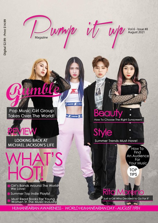 Pump it up Magazine - K-Pop Sensation RUMBLE G - August 2021 - cover
