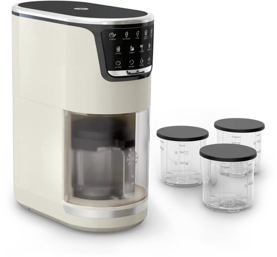 Moulinex Dolci MJ602AF0 – Ijsmachine - 10-in-1 – 1-Step Perfector – Automatisch spoelprogramma - Inclusief 3 Tritan kommen