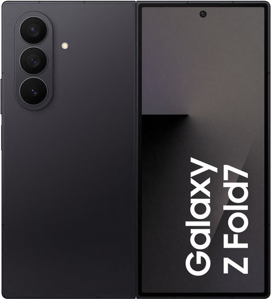 Samsung Galaxy Z Fold7 5G smartphone 512GB Jet Black, 8″ scherm, 200MP camera, dun, licht, Snapdragon 8 Gen 3