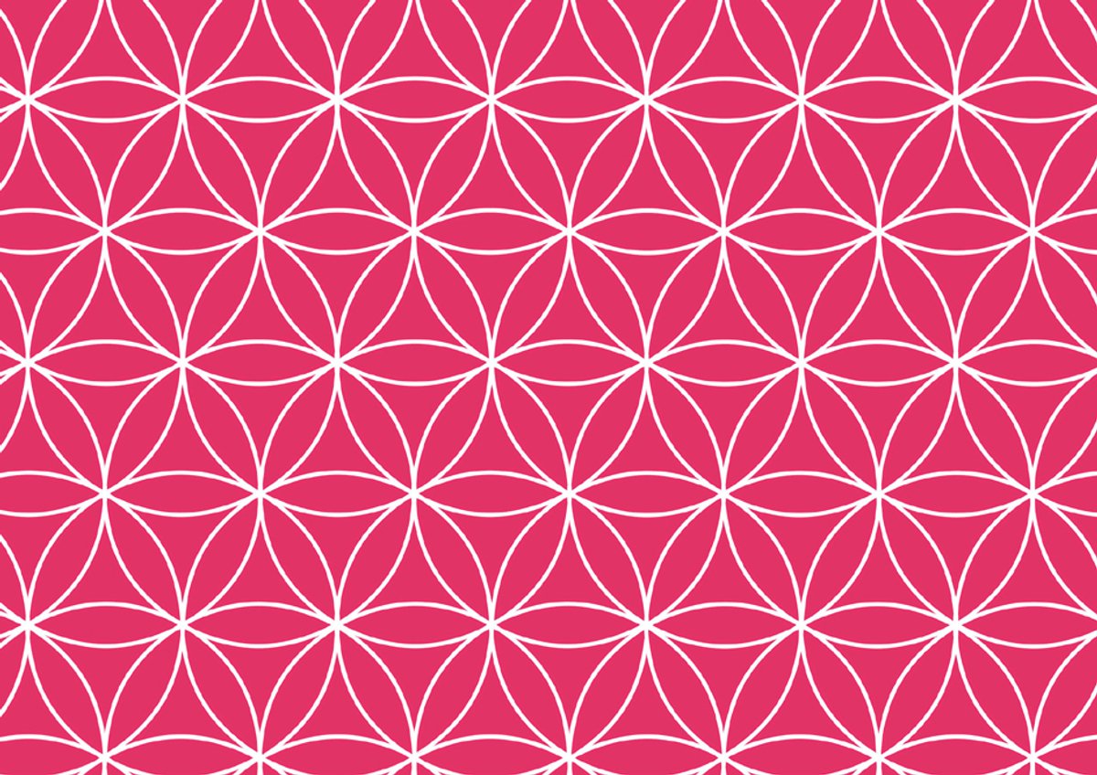 SUSY CARD Cadeaupapier 'Levensbloem rood', op rol