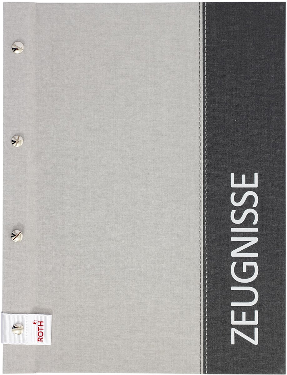 Grijze getuigschriftenmap 'Spectrum', formaat A4.