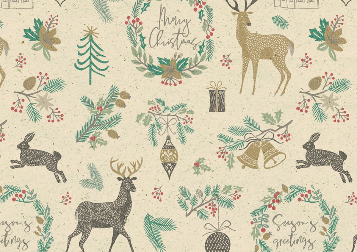 Cadeaupapier 'Seizoensgroeten' van Susy Card