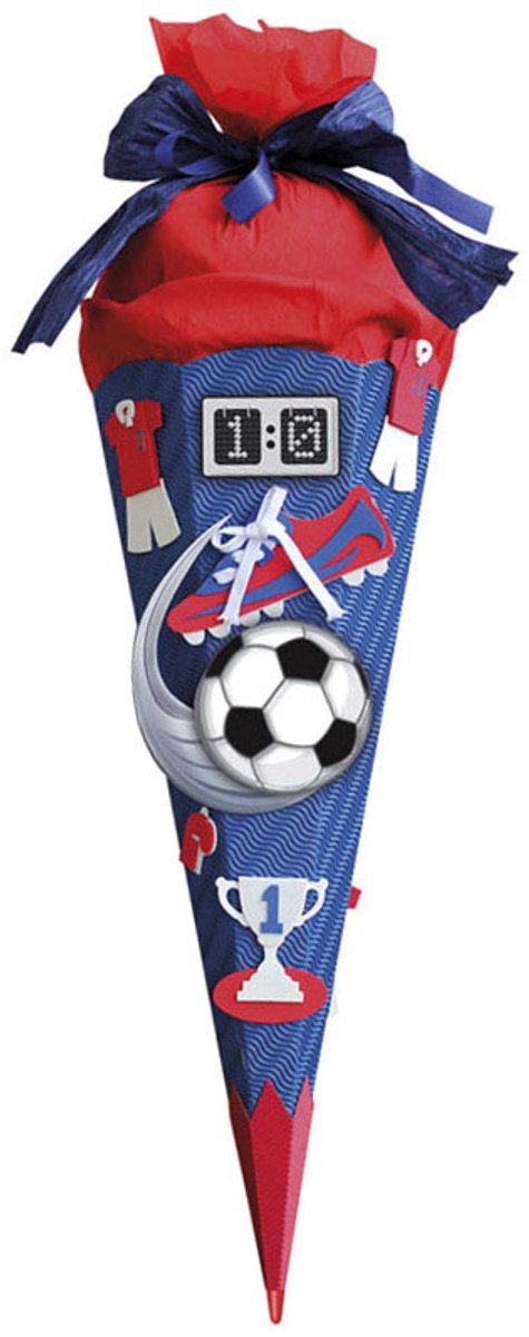 roth schooltas-knutselset soccer rood-blauw 6-eckig 680mm