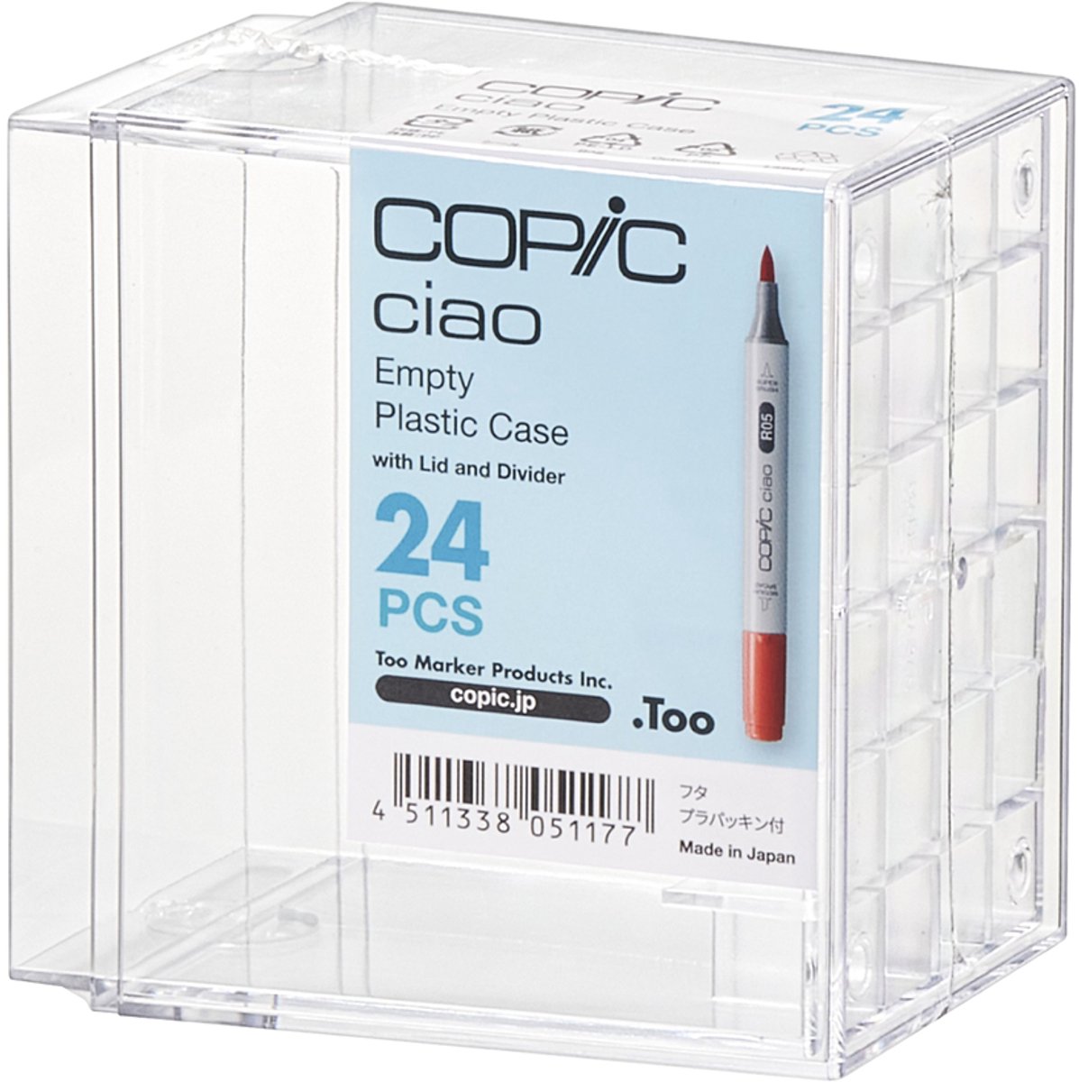 COPIC acryl displaystandaard voor 24 Ciao stiften, glasheldere acryl