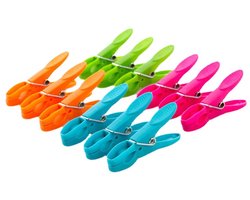 wasknijpers plastic-Wasknijpers soft grip -Kleuren mengen- knijpers plastic-Wasrek Knijpers-wasknijpers kunststof - Multifunctioneel-Antislip wasknijper - plastic wasknijpers -48stuks
