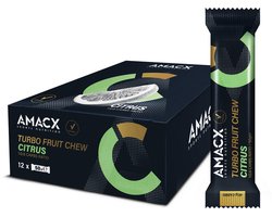 Amacx Turbo Fruit Chew Citrus - Energie reep - Bar - Energy gums - 12 pack