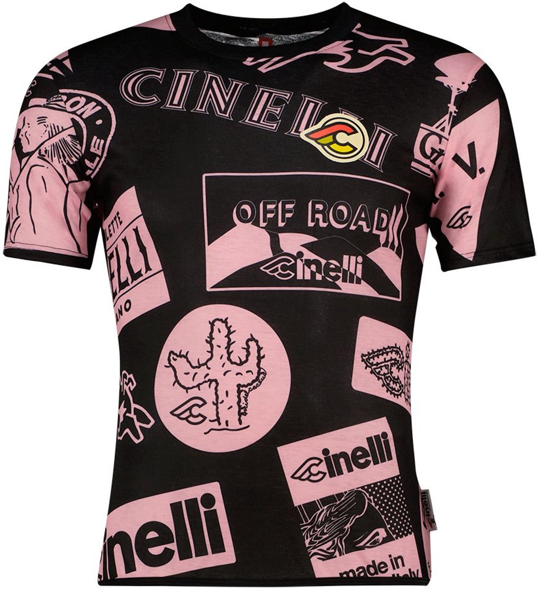 Cinelli Gravel Tech T-shirt Met Korte Mouwen Zwart M Man
