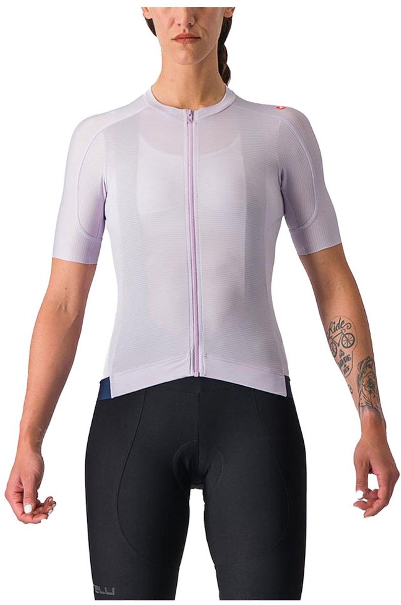 Castelli Espresso Korte Mouw Wielertrui Paars L Vrouw