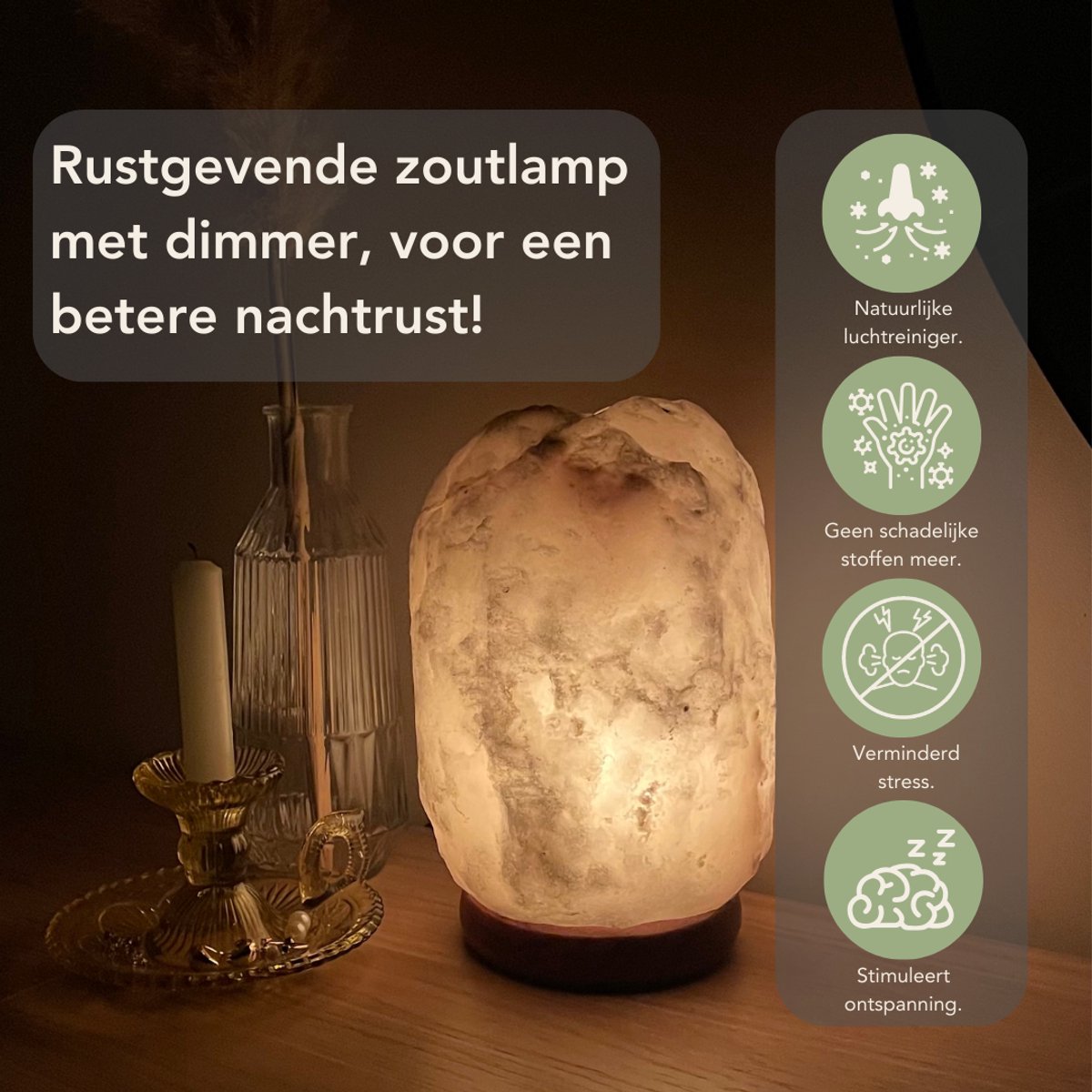Orakl - Dimbare Himalaya Zoutlamp Aura - 1-2 KG - 100% Himalayzout