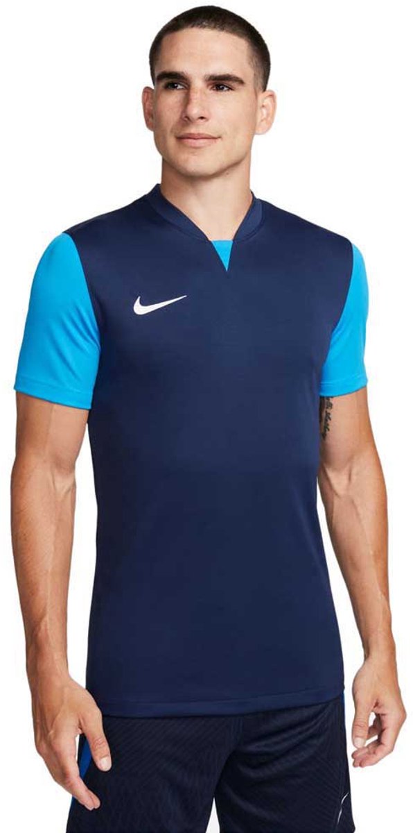 Nike Trophy V Dri-fit 0933 T-shirt Met Korte Mouwen Blauw S Man