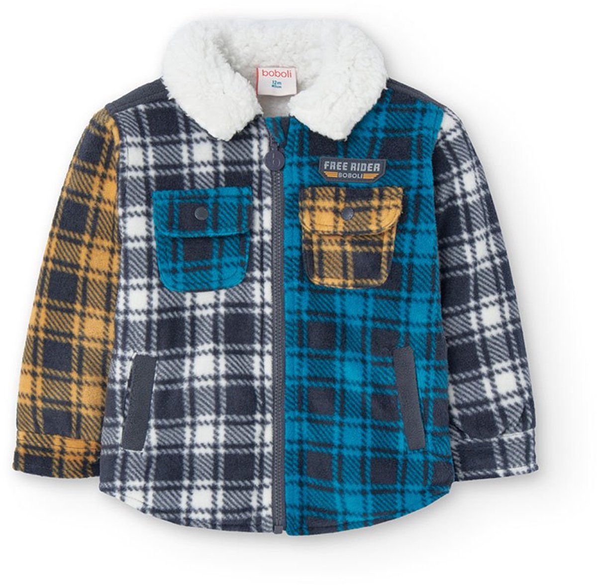 Boboli Overcheck Jas Veelkleurig 6 Years Jongens Print