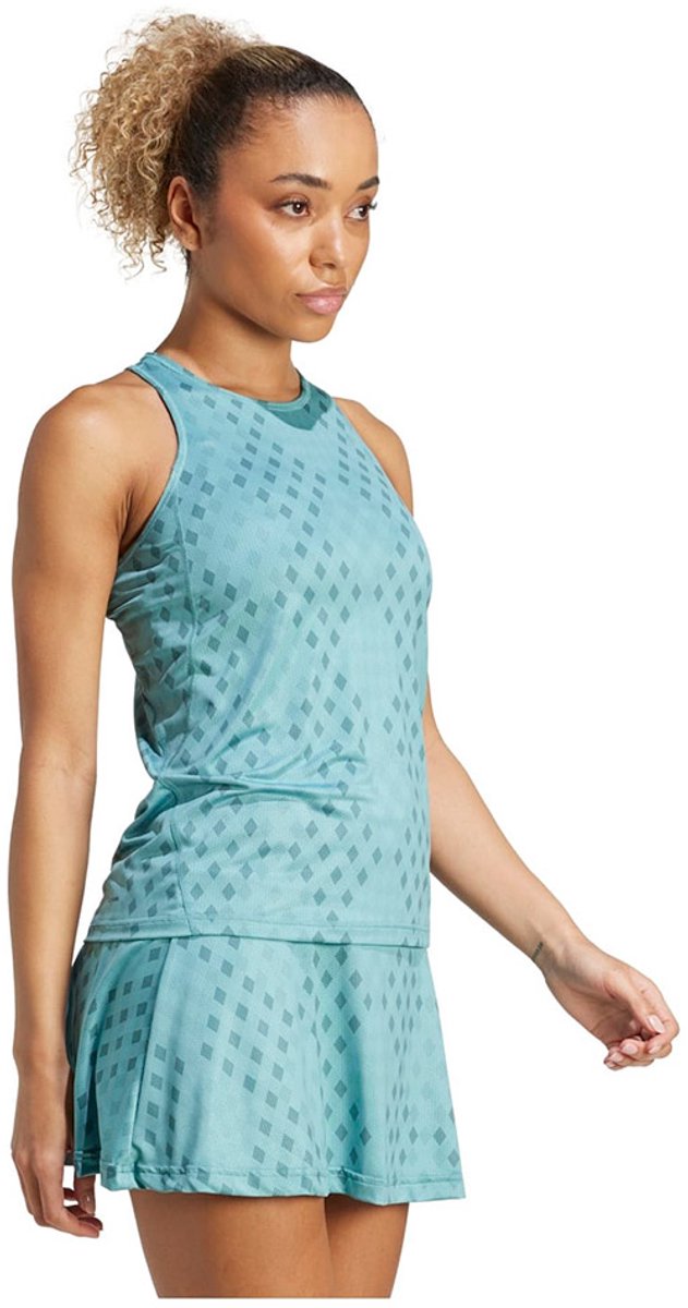 Adidas Club Climacool Graphic Mouwloos T-shirt Vrouw Turquoise