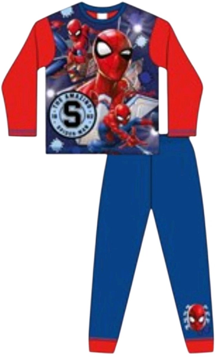 Marvel Spiderman - Pyjama - Maat 104/110 - Spider-Man - Blauw