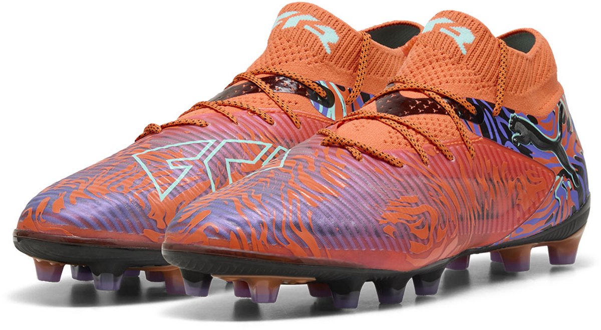 Puma Future 8 Ultimate Creativity Ag voetbalschoenen in oranje met kleurrijke details en flexibele buitenzool, maat EU 42 ...