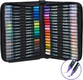 Marqueurs acryliques ThyLux® 36 couleurs – Marqueurs pailletés inclus – Marqueurs peinture pour Happy et plus encore – Dual pointe – Marqueurs acryliques pour peinture sur pierre