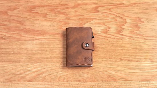 EliteWallets Porte-cartes – Porte-cartes de crédit avec Protection RFID – Porte-cartes – Portefeuille – Porte-cartes extensible – Hommes et femmes – Marron Londres