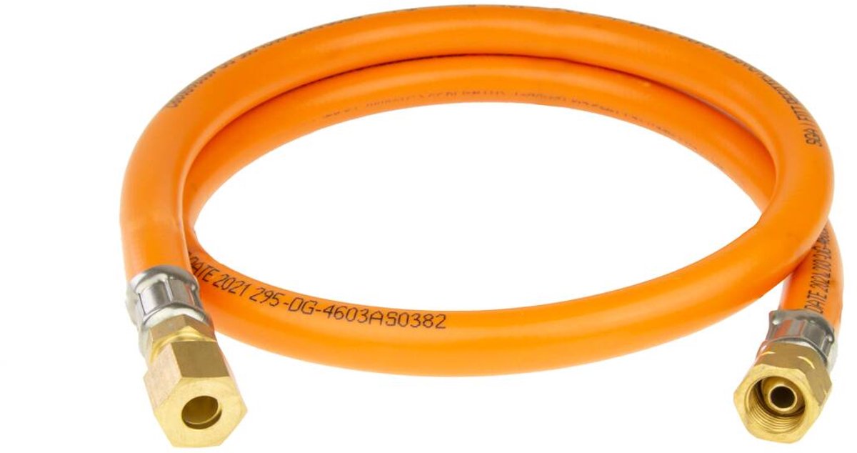 Gasslang pvc 1/4 links wartel x 10 - 12 mm knelkoppeling - 50 cm