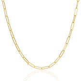 Miore Roosgoudkleurig Ketting dames in 925 Zilver- 18 Karaat Verguld- Hypoallergeen Ketting - Handgemaakte Hoepels - Gemaakt in Italië