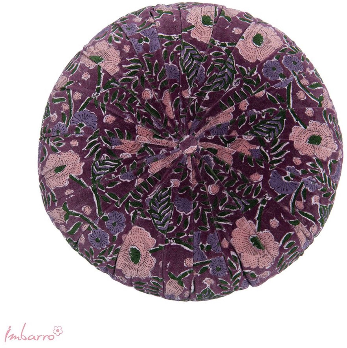 Imbarro Fashion & Home Kussen Eleana Purple rond 47 cm 100% Katoen Velvet