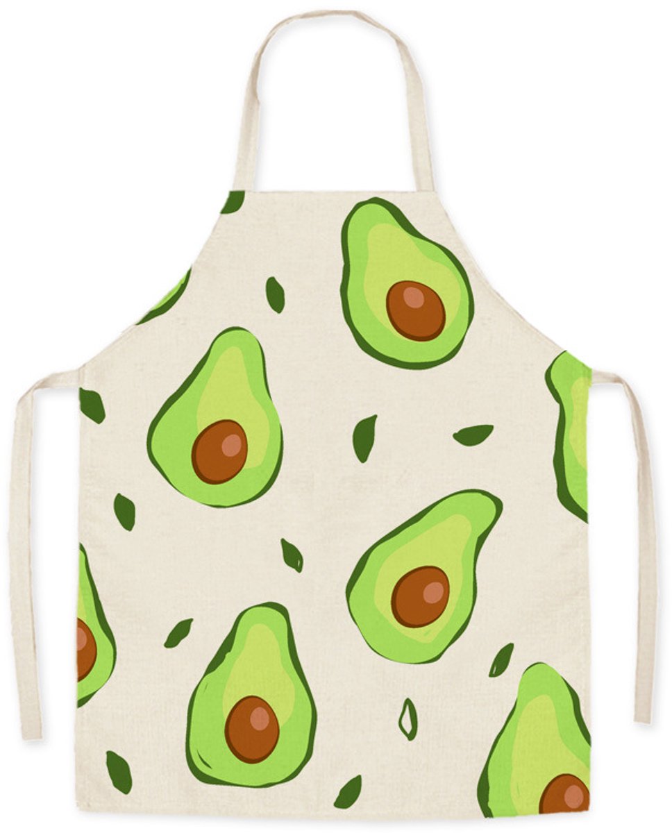 Kinderkeukenschort van linnen (Avocado)