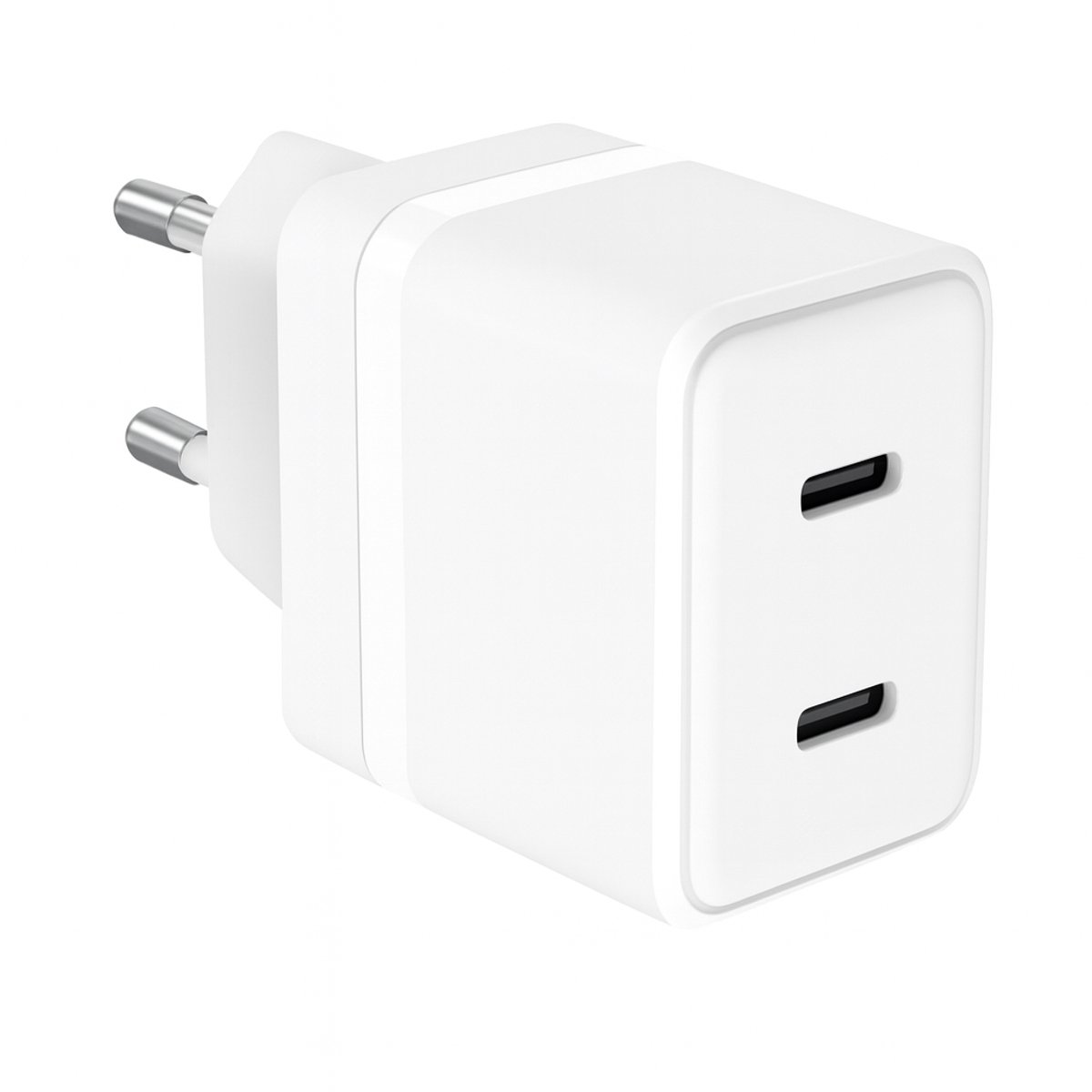 USB-C Adapter 2 poorten - Dual USB-C Oplader - Snellader - Oplader - USB-C Lader - Universeel