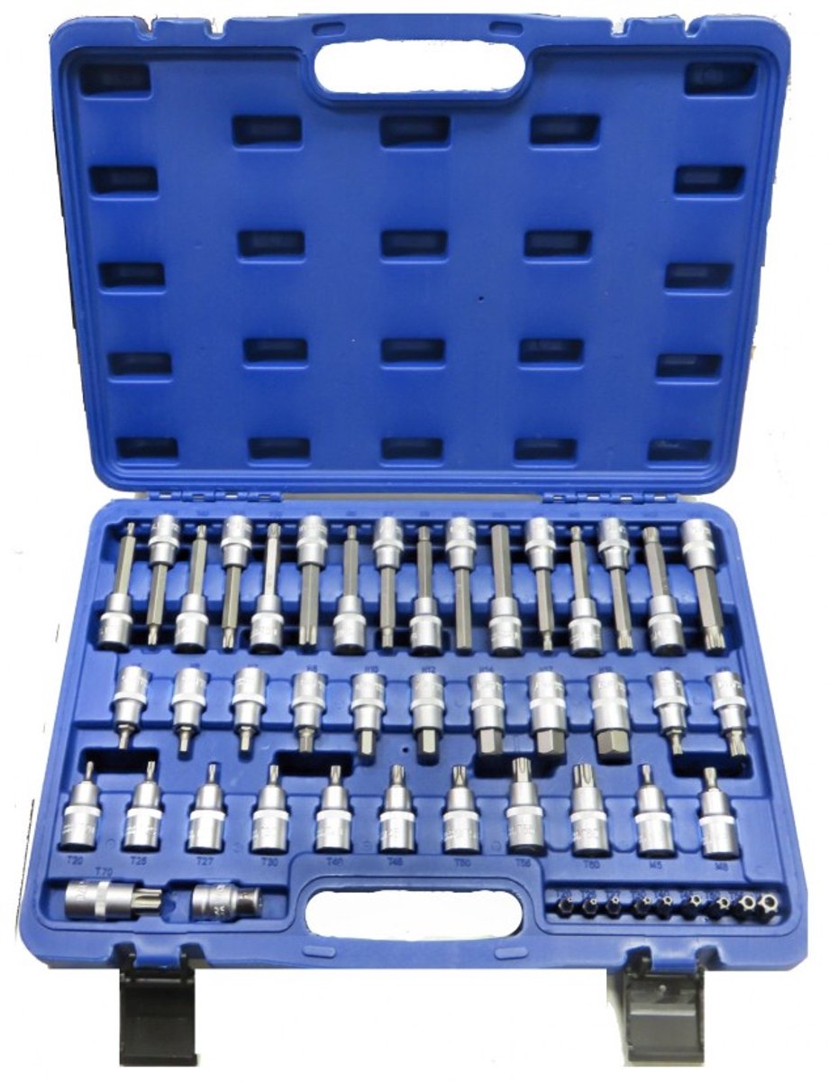 Stahlkaiser 49-dlg. Bit doppenset, 1/2" inbus, torx, veeltand CRV + S2