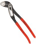 Gepolijste Knipex Alligator waterpomptang 250mm met rode handvatten.