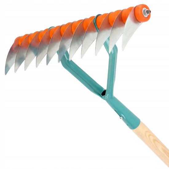 KADAX verticuteermachine voor dames, snijhark met 168 cm steel, manuele stalen verticuteermachine, moshark voor tuin, gazonbeluchter, manuele beluchtingsvork (eenzijdig) van KADAX — afbeelding 3