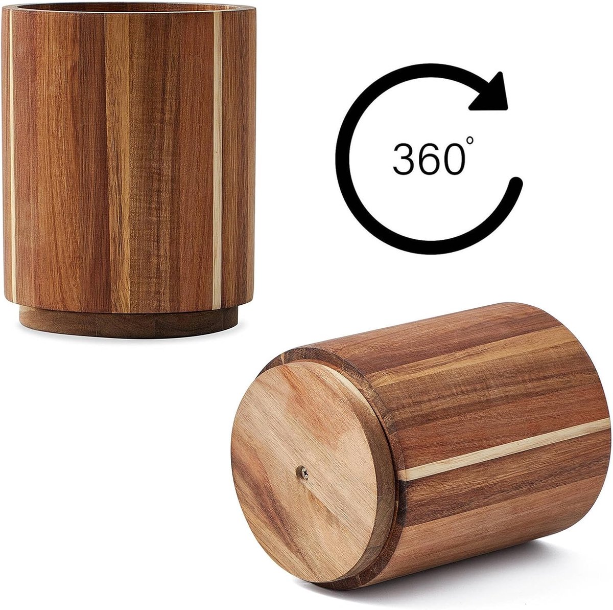 Yallmie Keukengereihouder voor bestek, keukengereihouder van hout, 360 Yallmie Keukengereihouder voor bestek, keukengereihouder van hout, 360