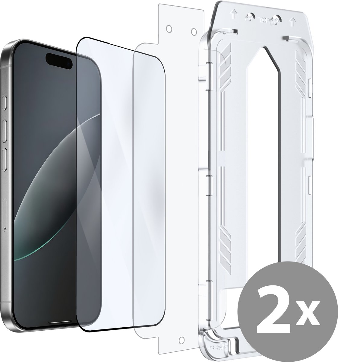 Cazy screenprotector geschikt voor iPhone Air - Screenprotector met Applicator - 2 Stuks