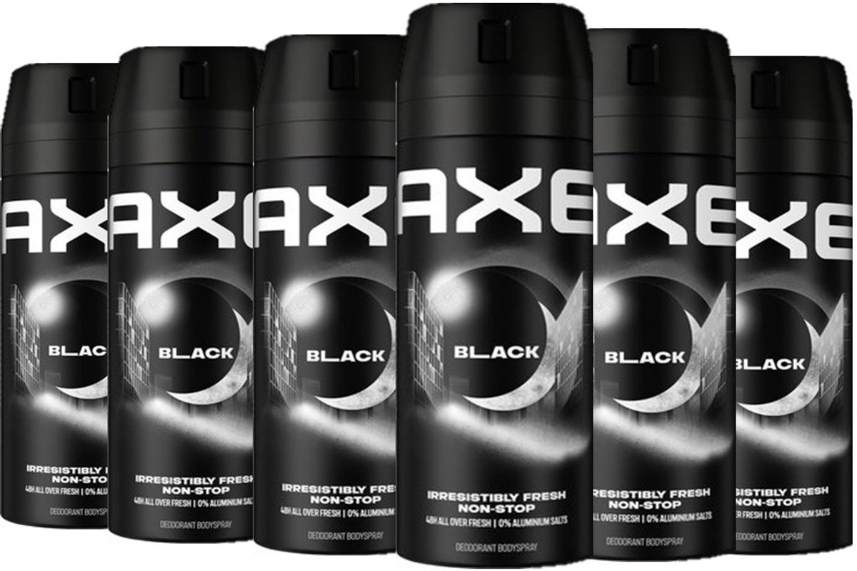 AXE Deo Spray Black - 6 x 150 ml - Voordeelverpakking