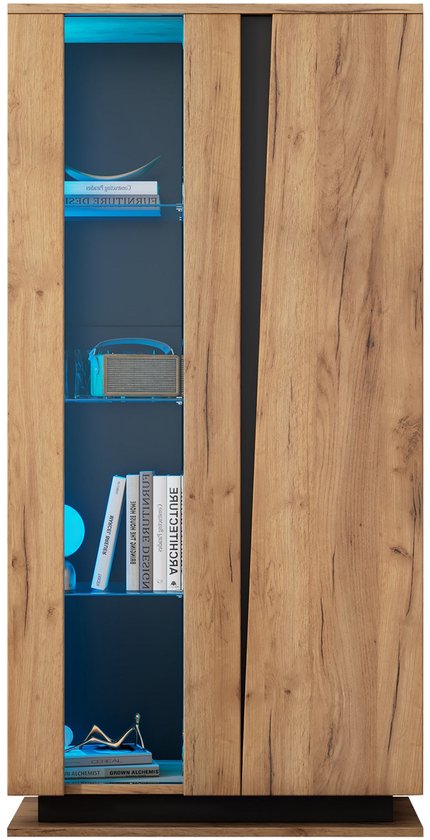Vitrinekast met neerklapbare deur voor wandmontage binnenshuis | CON-W7I-F