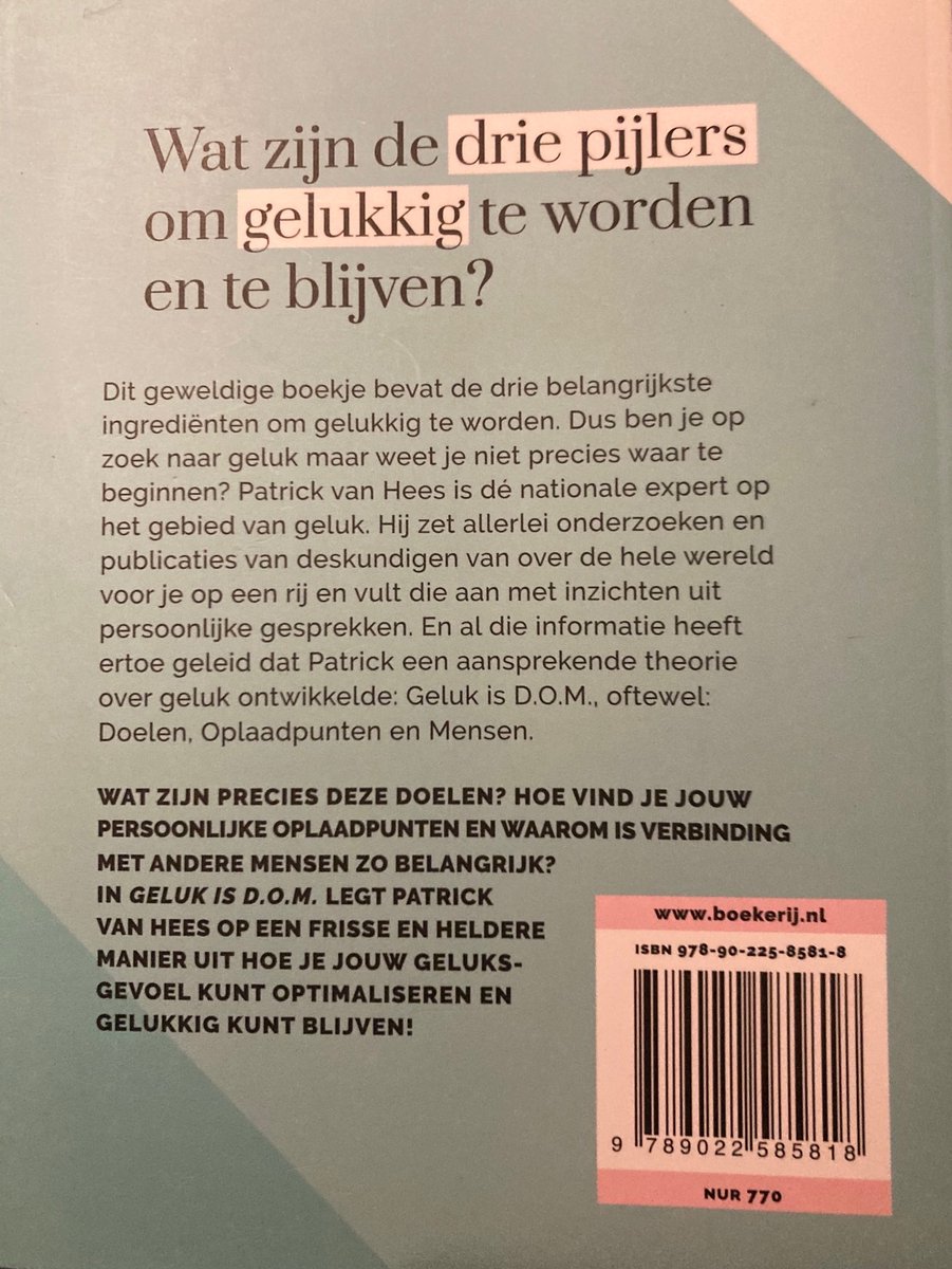 Geluk is D.O.M. - back cover
