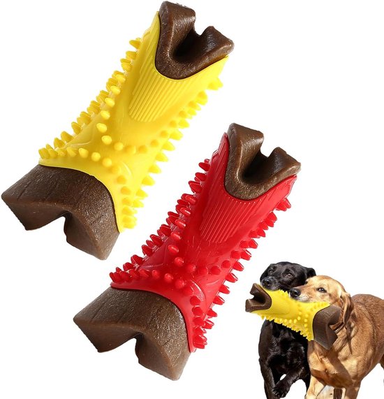 Honden knuffel | Duurzaam pluchen hondenspeelgoed | Onverwoestbaar piepend speelgoed voor honden, speelgoed voor knuffeldieren, duurzaam kauwspeelgoed voor kleine, middelgrote en grote Leryveo