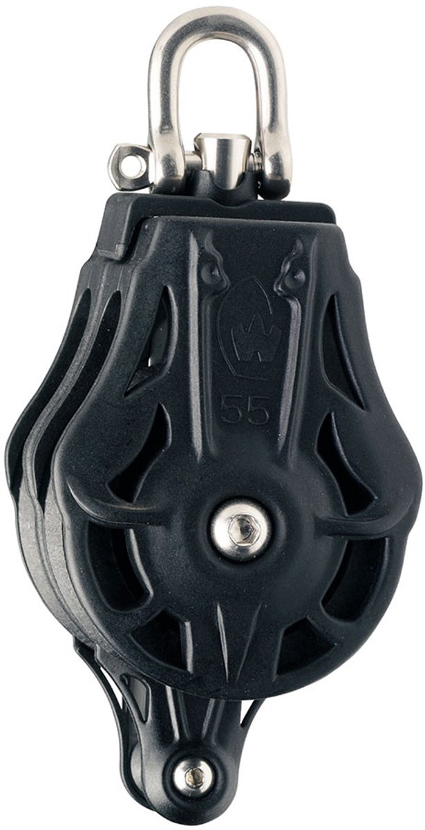 Wichard Dubbele Wartelblok Met Oog 12 Mm Zilver 55 mm
