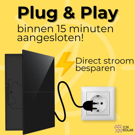 Zonnepanelen met Stekker - Zonnepanelen Compleet Pakket - Plug & Play - inclusief omvormer - 840 watt - Fullblack van Ecoplex Energy — afbeelding 2