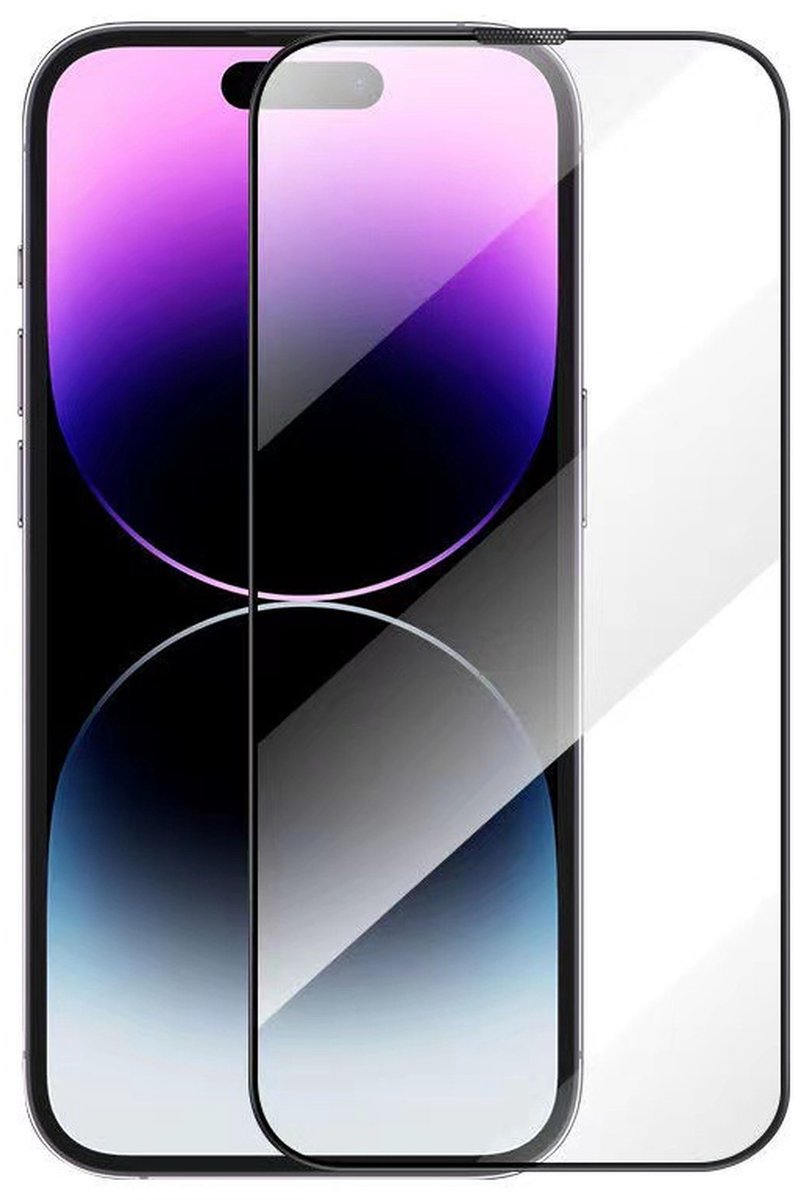 2 Stuks Screen protector geschikt voor iPhone 17 Pro - Glass Protector geschikt voor iPhone 17 Pro Gehele Scherm - geschikt voor iPhone 17 Pro Screenprotector - Zwarte Randen - Gehele Scherm - ESD Technologie