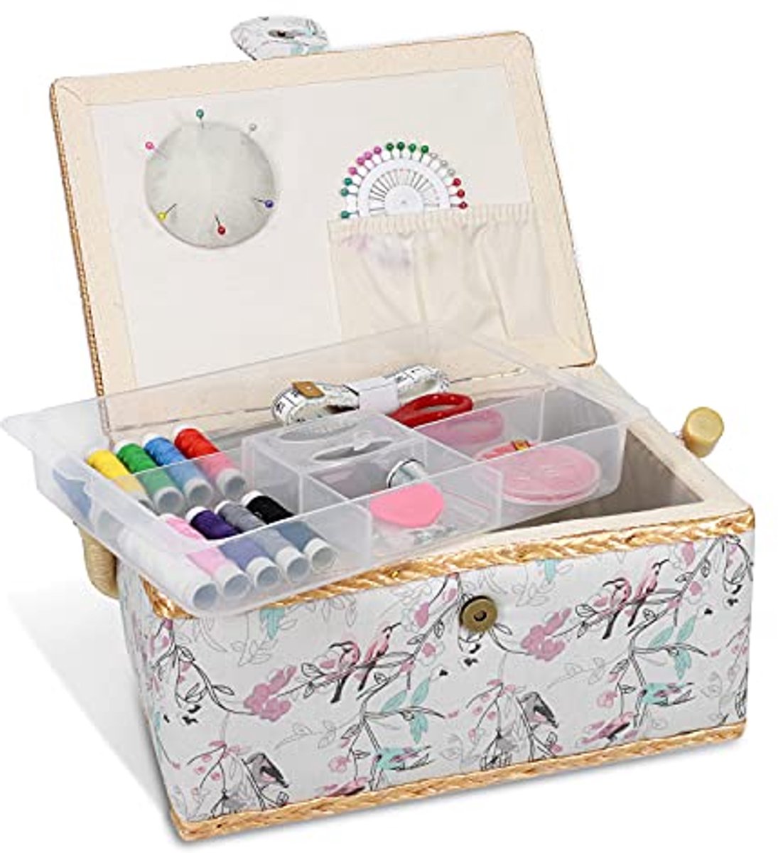 Complete naaikit met 76 accessoires - Naaimand met draaggreep