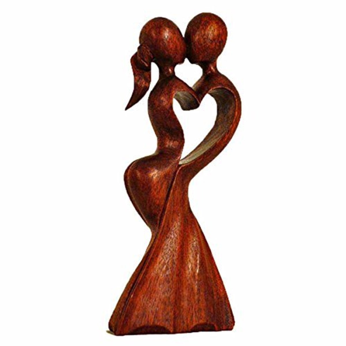 Abstract Houten Beeldje 30 cm - Handgemaakt Sculptuur uit Afrika en Azië