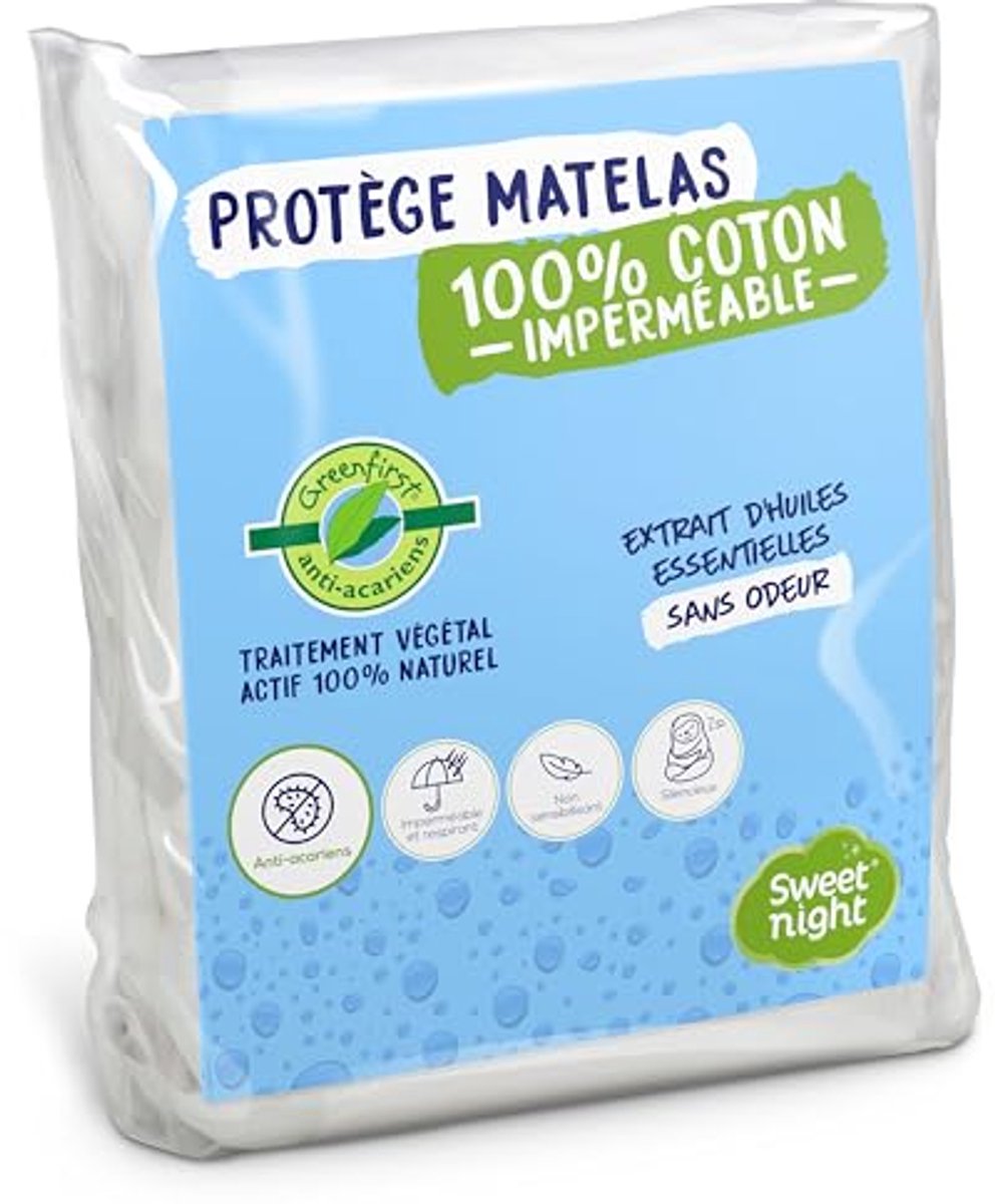 Matrasbeschermer 140 x 190/200 cm | Plantaardige Behandeling | Waterdicht en Anti-Mijt