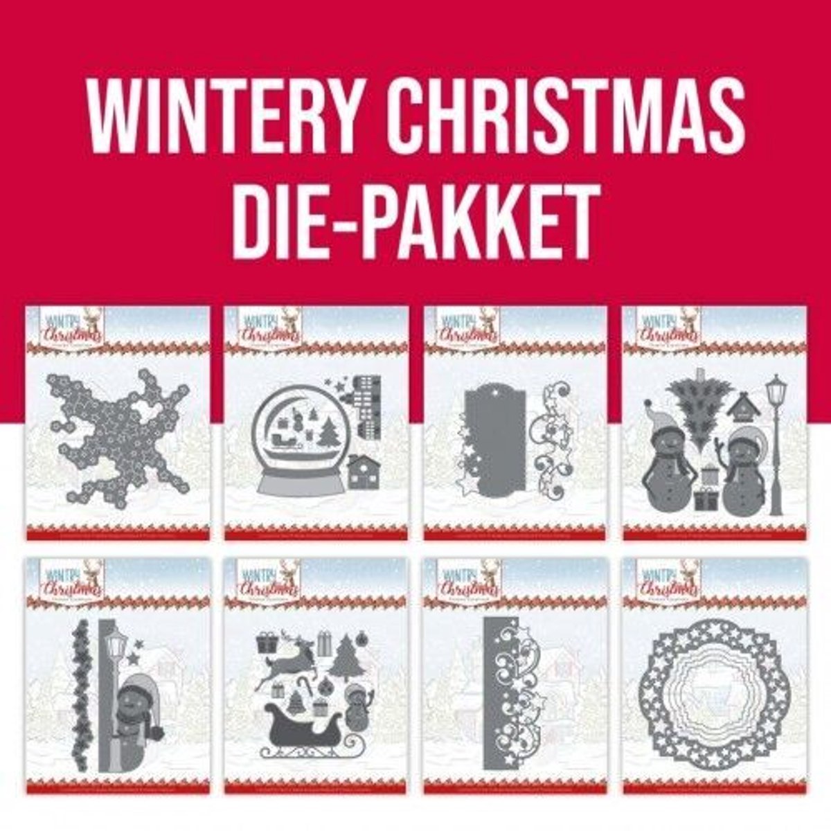 Wintry Christmas Cutting Die Set – 8 pieces