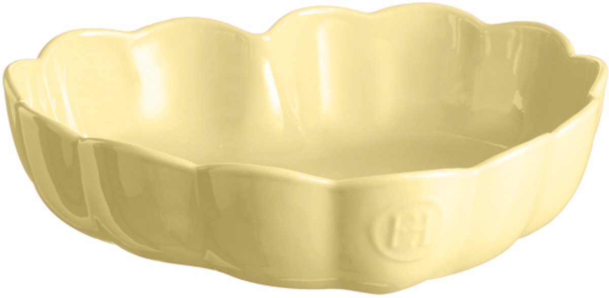 Emile Henry Madeleine Taartvorm hart gegolfd - 265x245x65mm - Vanille