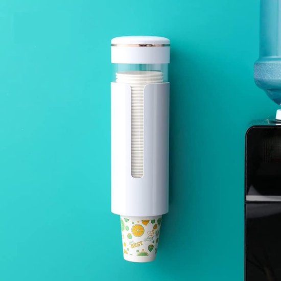 Bekerdispenser Water Cup Dispenser Wandmontage Wall-mounted cup met wandmontage, voor bekers, bekers en kegels, met magneet — afbeelding 3