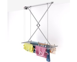 Foxydry Mini 128 cm plafond droogrek - handbediend - 9,6 m drooglengte - grijs
