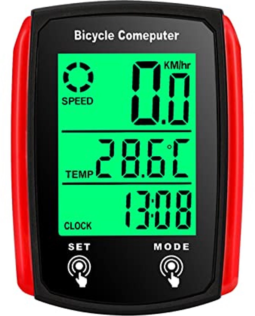Bedrade GPS Fietscomputer - IP67 Waterdicht, LCD Snelheidsmeter en Kilometerteller voor Fiets