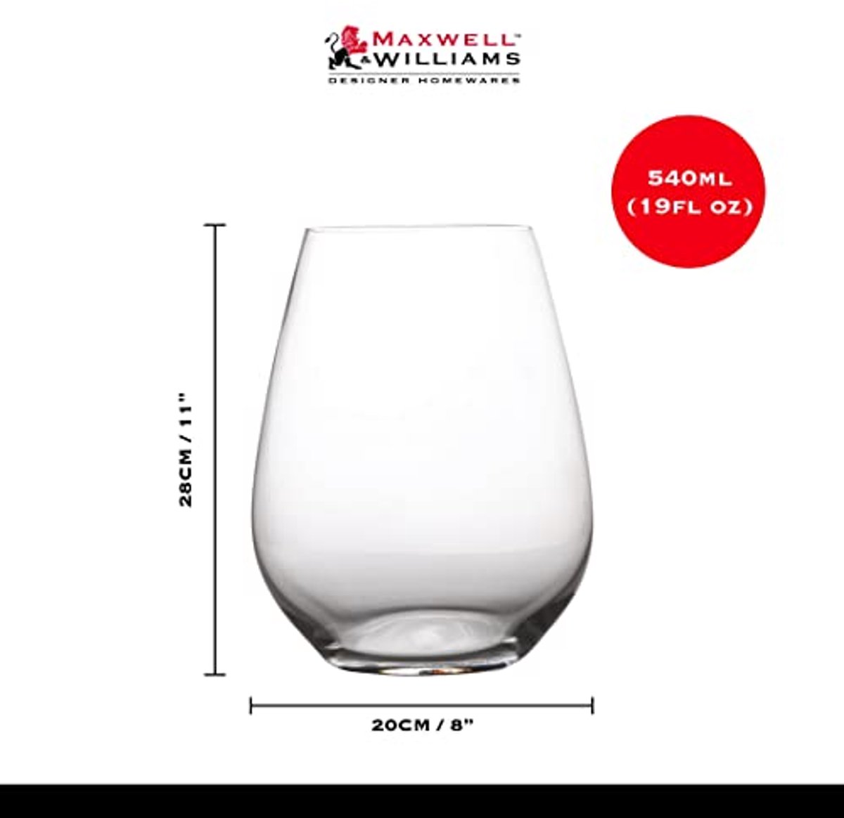Vino Witte Wijnglazen Set van 6 - 400 ml